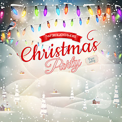 Image showing Christmas landscape Poster. EPS 10