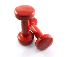 Image showing Red Dumbbells II