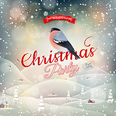 Image showing Christmas landscape Poster. EPS 10