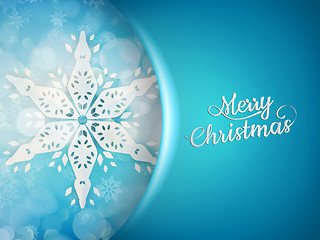 Image showing Blue xmas background with snowflakes. EPS 10