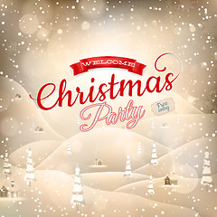 Image showing Christmas landscape Poster. EPS 10