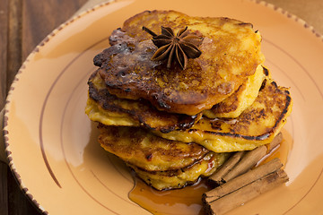 Image showing Pumpkin Fritters with cinnamon