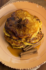 Image showing Pumpkin Fritters with cinnamon