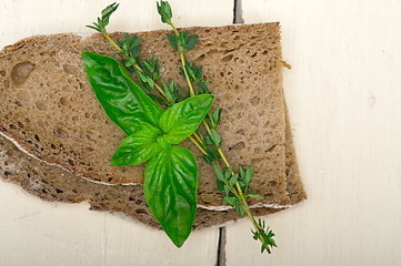 Image showing bread basil and thyme