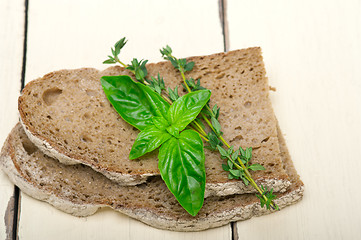 Image showing bread basil and thyme