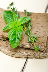 Image showing bread basil and thyme