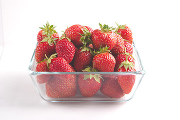 Image showing Garden strawberries close-up