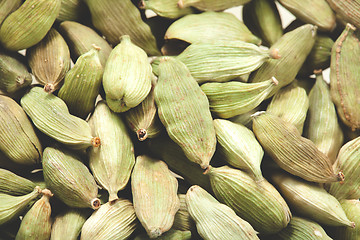 Image showing Green cardamom pods