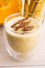 Image showing Pumpkin Smoothie with chia seeds