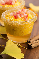 Image showing pumpkin pudding with tapioca pearls