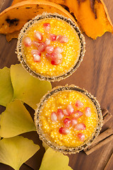 Image showing pumpkin pudding with tapioca pearls