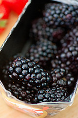 Image showing Fresh ripe blackberries