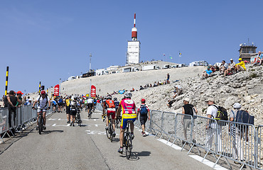 Image showing Amateur Cyclists on Mont Ventoux