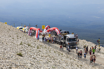 Image showing Milestone on Mont Ventoux- Tour de France 2013
