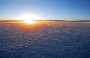 Image showing Above the clouds