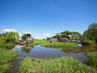 Image showing Farmhouses in Myanmar