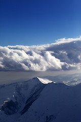 Image showing Winter mountains in nice evening