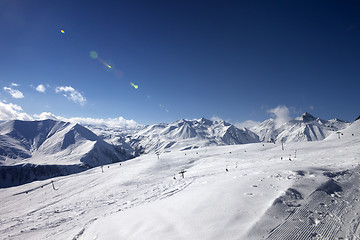 Image showing Ski slope in nice evening