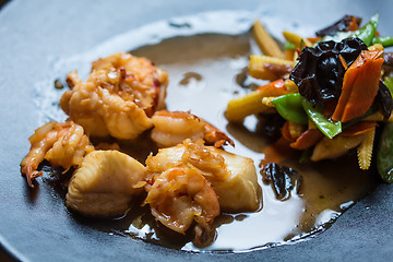 Image showing Japanese Cuisine - Ebi Tempura with Vegetables