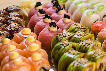 Image showing set of Japanese sushi