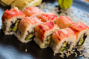 Image showing set of Japanese sushi