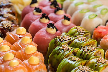 Image showing set of Japanese sushi