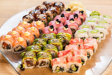 Image showing set of Japanese sushi