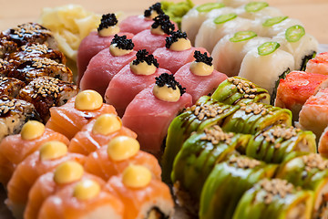 Image showing set of Japanese sushi