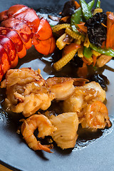 Image showing Japanese Cuisine - Ebi Tempura with Vegetables