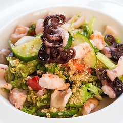 Image showing seafood salad with quinoa