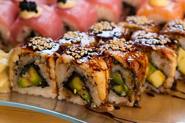 Image showing set of Japanese sushi