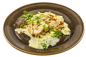 Image showing White fish in sauce