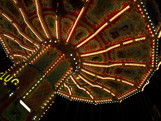 Image showing Beautiful merry-go-round at the Oktoberfest in Munich