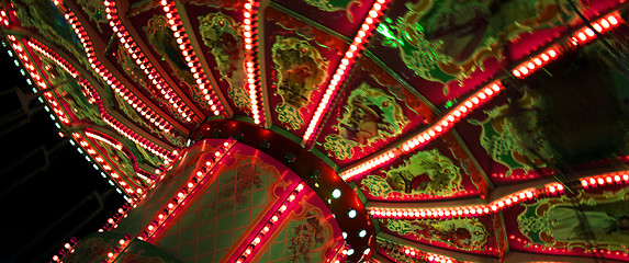 Image showing Beautiful merry-go-round at the Oktoberfest in Munich