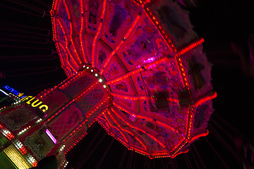 Image showing Beautiful merry-go-round at the Oktoberfest in Munich