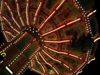 Image showing Beautiful merry-go-round at the Oktoberfest in Munich