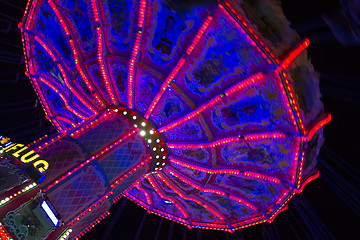 Image showing Beautiful merry-go-round at the Oktoberfest in Munich