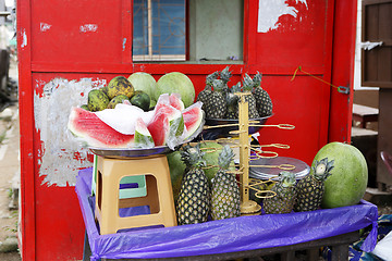 Image showing Fruit stand on the roadside