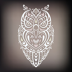 Image showing Decorative Owl. Ethnic pattern.