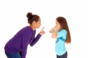 Image showing Mother disciplined her girl.