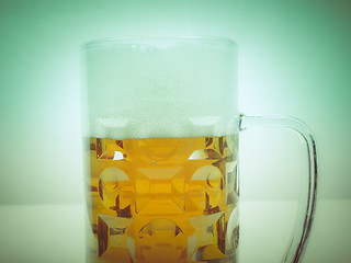 Image showing Retro look Lager beer glass