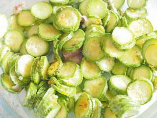 Image showing Courgettes zucchini