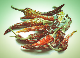 Image showing Retro look Hot Peppers