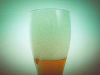 Image showing Retro look Weizen beer