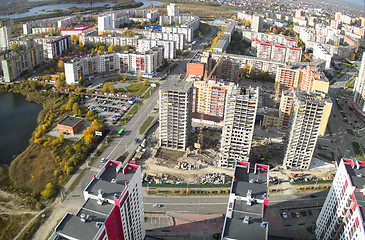 Image showing Bird eye view on residential districts in Tyumen