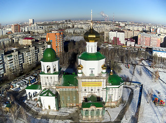 Image showing Aerial view on temple chapel in honor of Lady Day