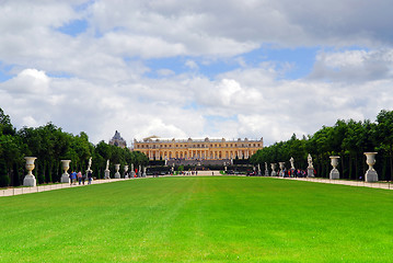 Image showing Versailles gardens and palace