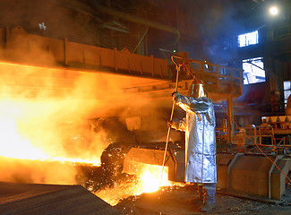 Image showing A steel worker 