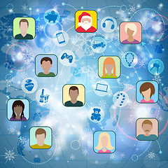 Image showing Christmas Social Network