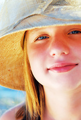 Image showing Teenage girl in a hat